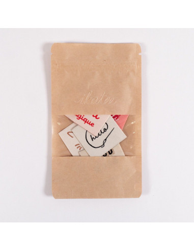 Set van 5 geweven labels - Cozy assortiment