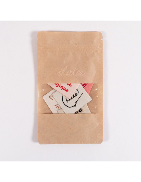 Set van 5 geweven labels - Cozy assortiment