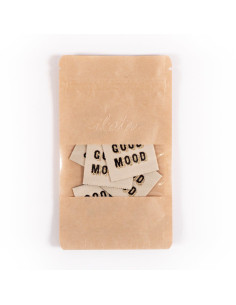 Set van 5 geweven labels - Good Mood 2