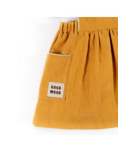Set van 5 geweven labels - Good Mood