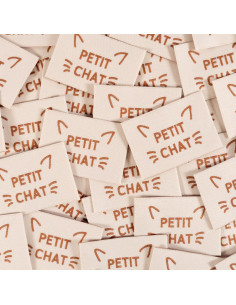 Set van 5 geweven labels - Kleine kat
