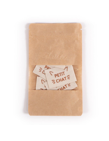 Set van 5 geweven labels - Kleine kat