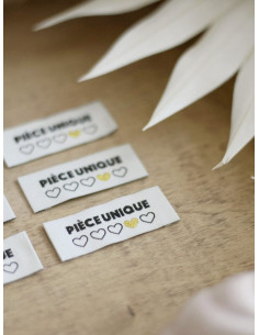 Set van 6 labels om op te naaien - Uniek stuk 2