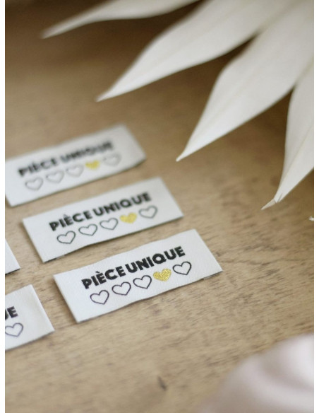 Set van 6 labels om op te naaien - Uniek stuk