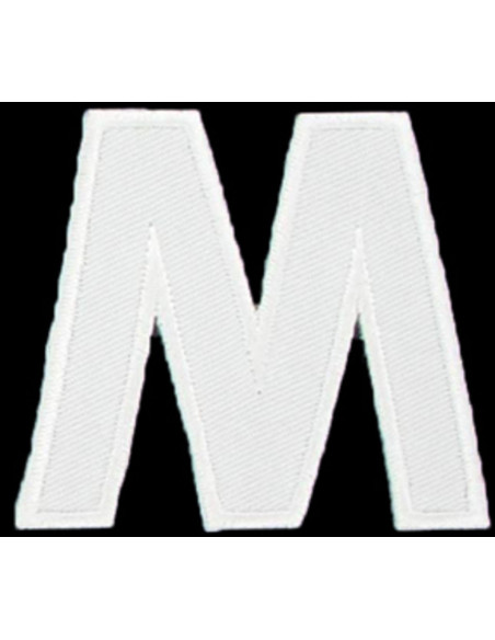 Strijkembleem letter M of W