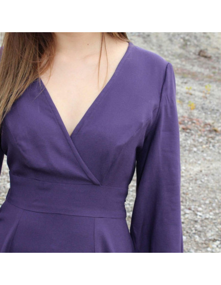 Paarse viscose crêpe stof - Églantine & Zoé