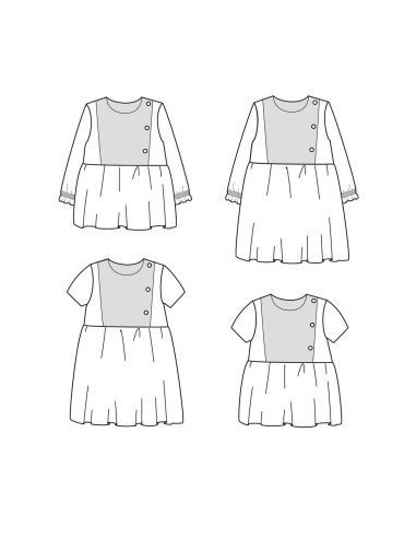 Patroon voor blouse of jurk Palerme - Ikatee