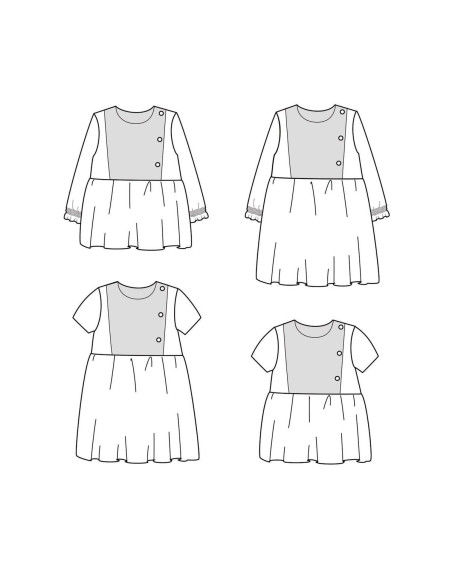 Patroon voor blouse of jurk Palerme - Ikatee