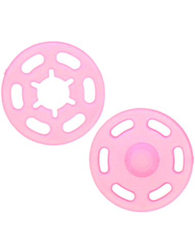 Plastic drukknoop - Roze