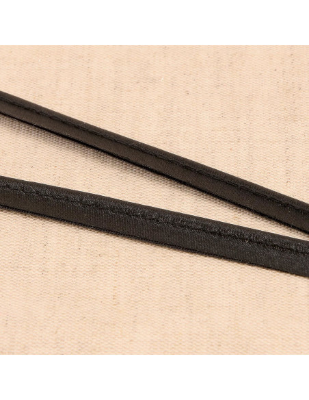 Satijnen paspel - Zwart