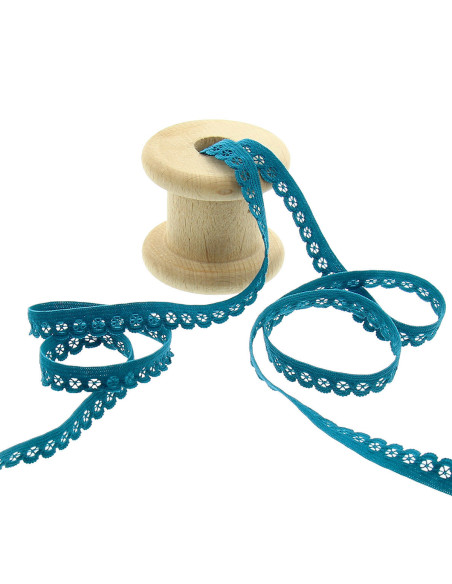 Elastische lingerie slip - Blauwgroen