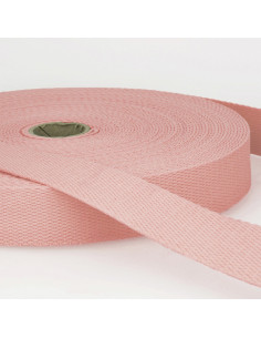 Katoenen band voor tassen - Babyroze