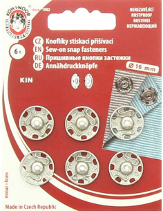 Metalen drukknopen 16 mm - Zilver