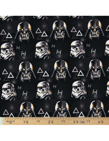 Jersey stof Star Wars - Stormtrooper en Darth Vader