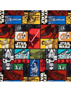 Star Wars jersey stof - Gekleurde personages 2