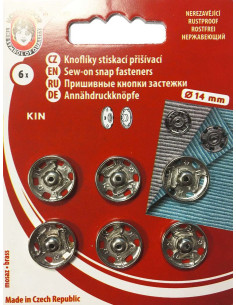 Metalen drukknopen 14 mm - Zilver
