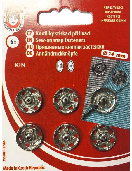 Metalen drukknopen 14 mm - Zilver