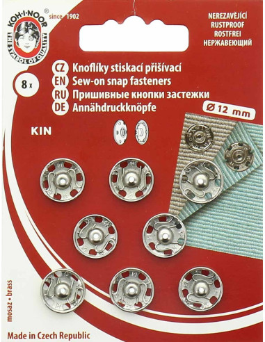 Metaal drukknopen 12 mm - Zilver
