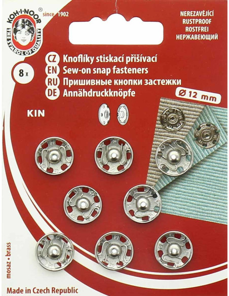 Metaal drukknopen 12 mm - Zilver