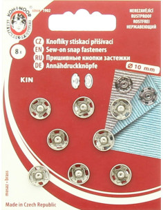 Metalen drukknopen 10 mm - Zilver