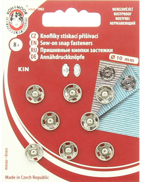 Metalen drukknopen 10 mm - Zilver