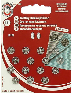 Metalen drukknopen 8 mm - Zilver