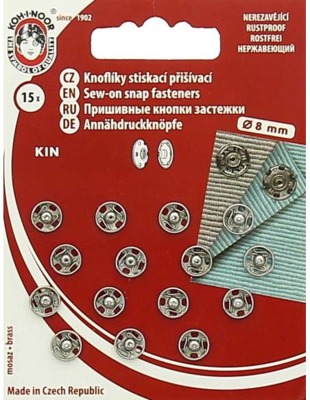 Metalen drukknopen 8 mm - Zilver