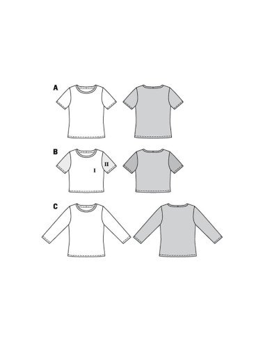 T-shirt patroon - Burda 6010