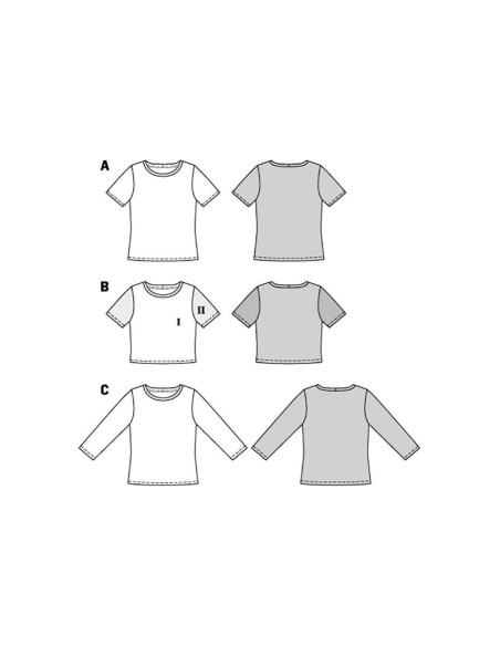 T-shirt patroon - Burda 6010