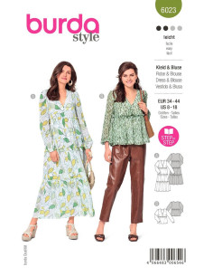 Jurk en blouse patroon - Burda 6023