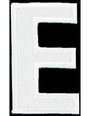 Strijkembleem letter E