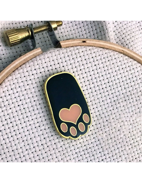 Magnetische naaldenhouder - Zwarte kattenpoot