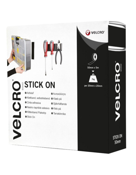 VELCRO® Merk Zelfklevende Klittenband Tape Extreme Bevestiging 50mm x 5M zwart