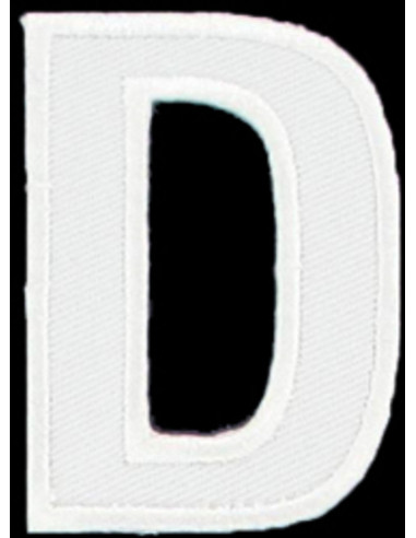 Strijkembleem letter D