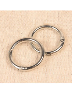 Set van 2 gebroken ringen voor tassen 33 mm - Zilver