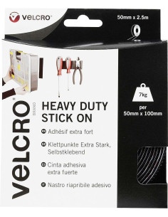 VELCRO® Merk Zelfklevende Klittenband Tape Extreme Bevestiging 50mm x 2,5M zwart