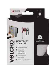 VELCRO® Merk Zelfklevende Klittenband Tape Extreme Bevestiging 50mm x 1M wit
