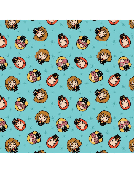 Katoenen stof - Harry Potter kawaii meisje blauw