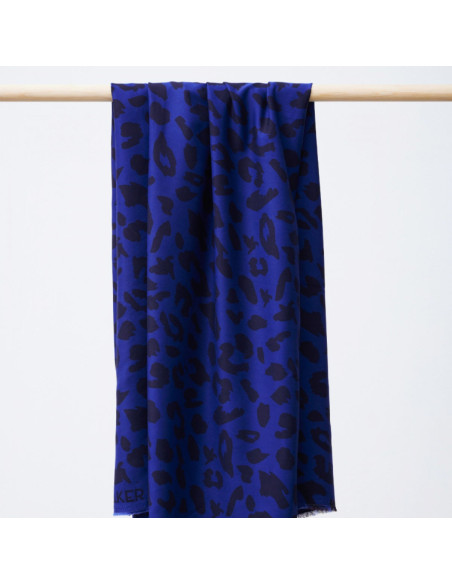 Viscose keperstof - Urban Leo kobaltblauw