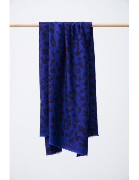 Viscose keperstof - Urban Leo kobaltblauw