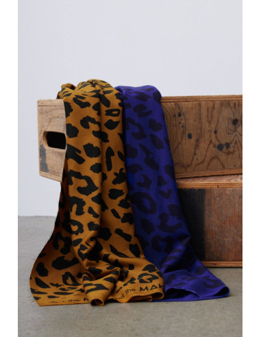 Viscose keperstof - Urban Leo kobaltblauw