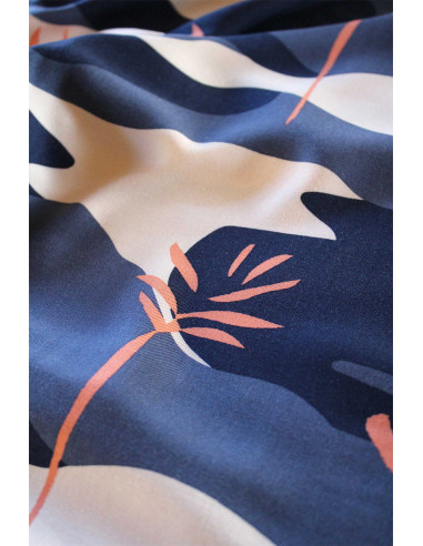 Viscose crêpe stof Solis blauw - Églantine & Zoé