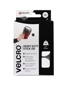 VELCRO® Merk Zelfklevende Klittenband Ronde Plakstrips Extreme Bevestiging 45mm x 6 Wit