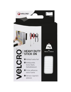 VELCRO® Merk Zelfklevende klittenbandstrips extreme bevestiging 50mm x 100mm x 2 Wit