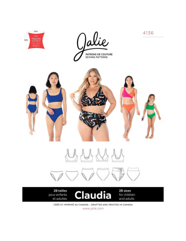 Bikinipatron Claudia - Jalie 4136