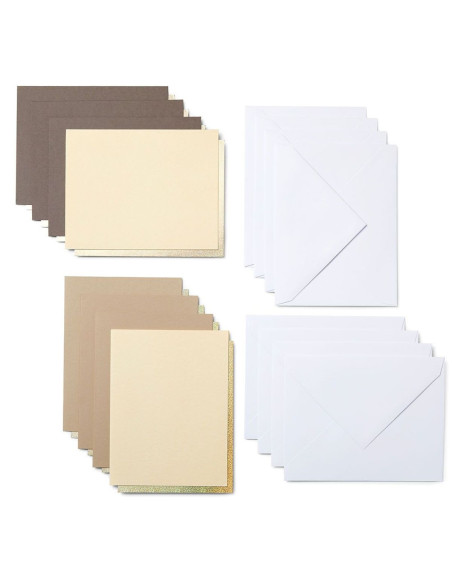 Set van 8 zelfklevende kaarten met enveloppen R20 Neutrals Cricut
