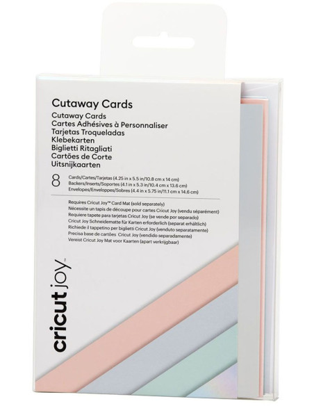 Set van 8 zelfklevende kaarten met enveloppen R20 Pastel Cricut