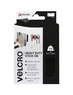 VELCRO® Merk Zelfklevende klittenbandstrips extreme bevestiging 50mm x 100mm x 2 Zwart