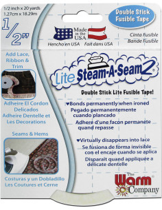 Lite Steam-A-Seam2 dubbelzijdig strijkbare tape - 1,27 cm x 18,29 m