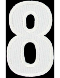 Strijkembleem cijfer 8